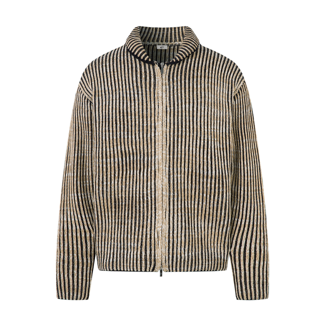 Omirad Striped Textured Zip Jacket Main Image