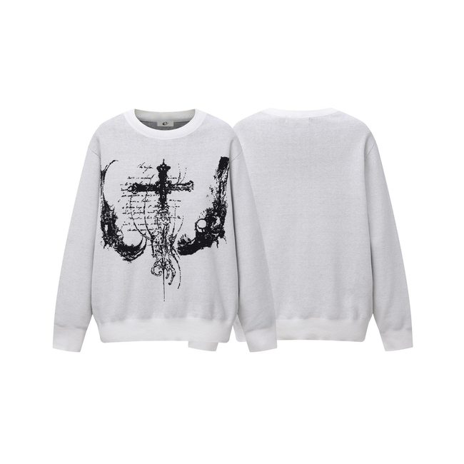 Omirad Gothic Cross Knit Sweater Hover Image