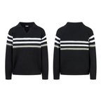 Omirad Striped Knit Polo Sweater