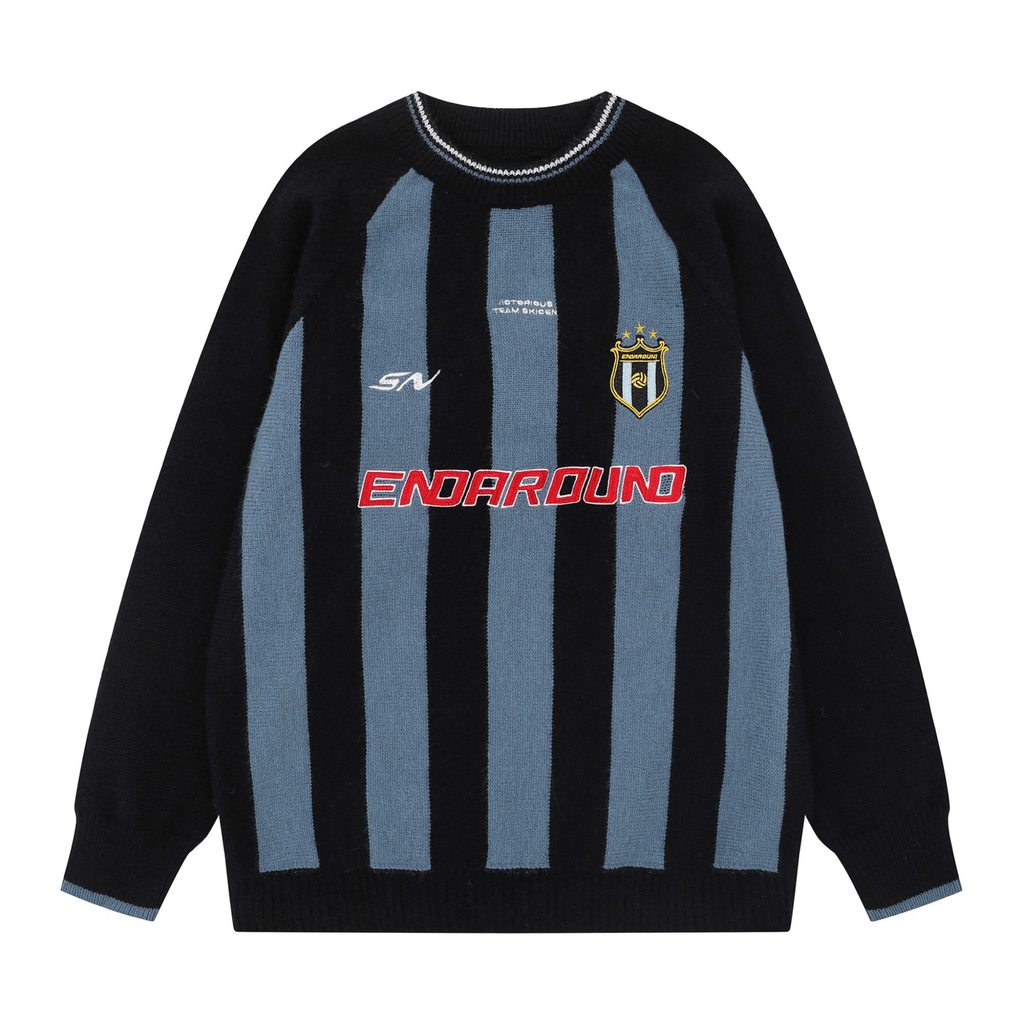 Omirad Striped Crest Knit Sweater