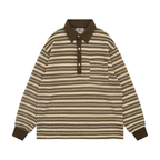 Omirad Striped Knit Long-Sleeve Polo