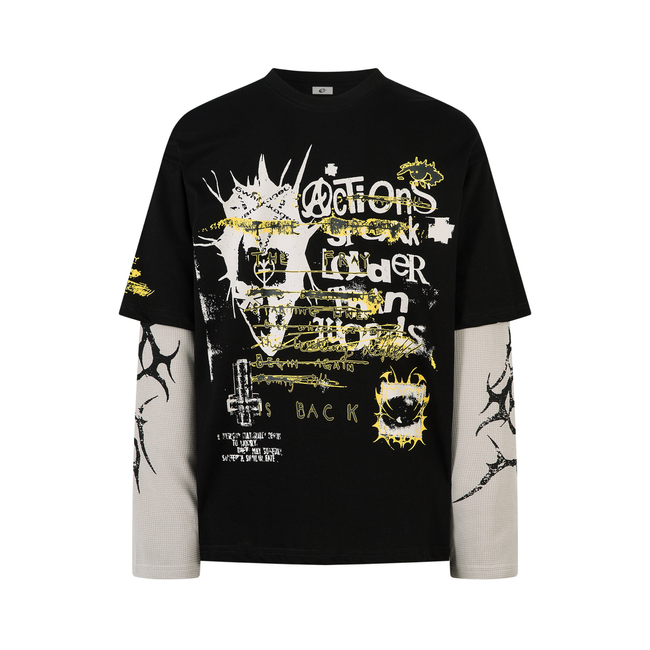 Omirad Layered Graphic Long Sleeve Tee Main Image