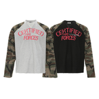 Omirad Camo-Sleeve Varsity Graphic Long-Sleeve Tee
