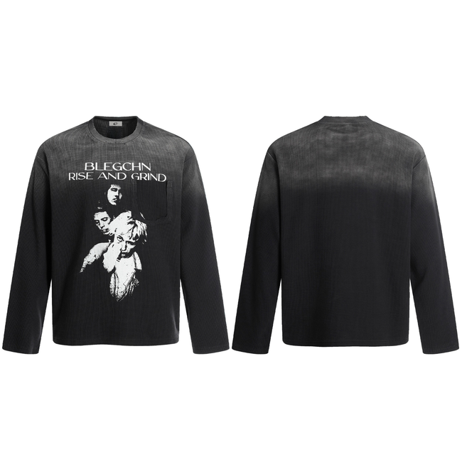 Omirad “Rise and Grind” Graphic Long Sleeve Tee Hover Image