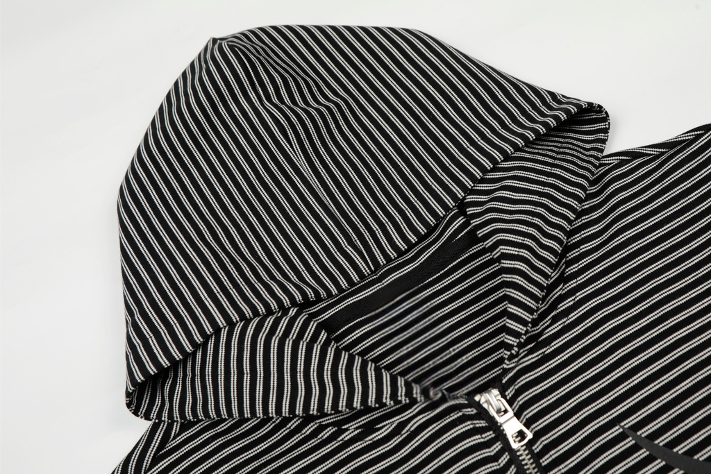 Omirad Striped Graphic Zip Hoodie