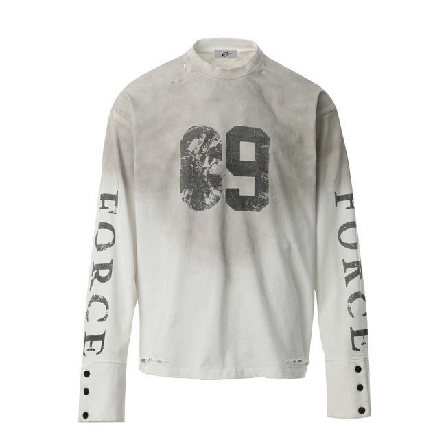 Omirad Distressed Number Graphic Long-Sleeve Tee Main Image