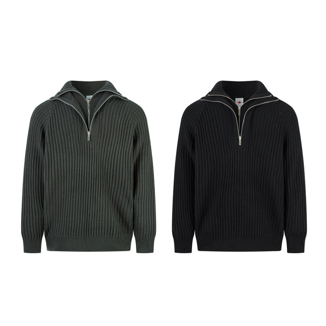 Omirad Minimalist Half-Zip Knit Sweater Main Image