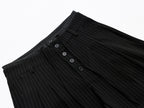 Omirad Pinstripe Wide-Leg Shorts