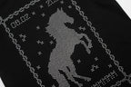 Omirad Rhinestone Horse Graphic T-Shirt