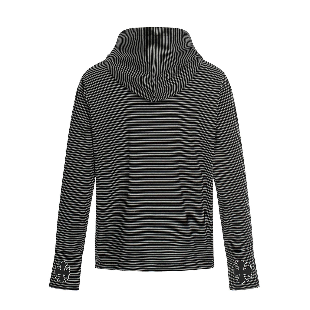 Omirad Striped Graphic Zip Hoodie