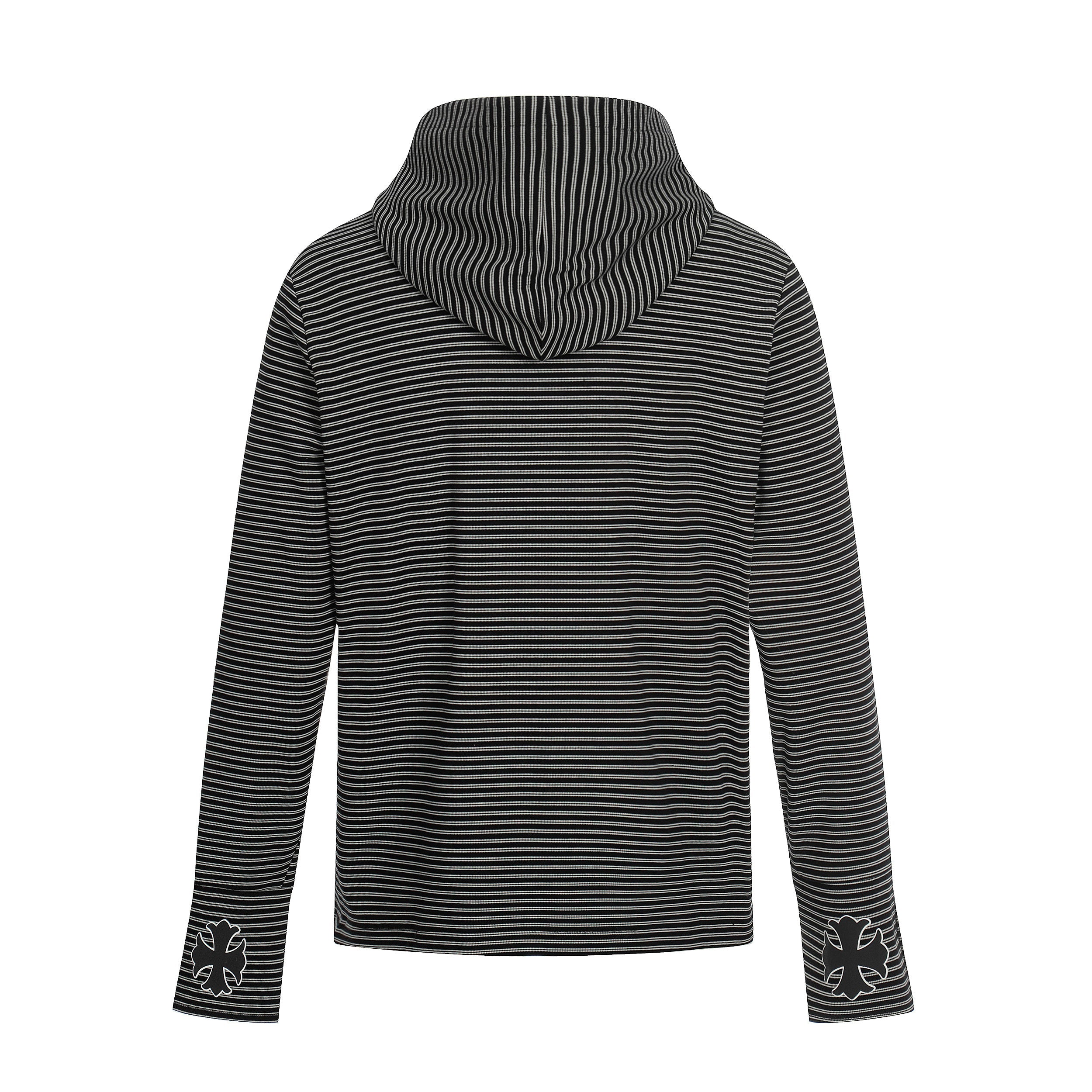 Omirad Striped Graphic Zip Hoodie