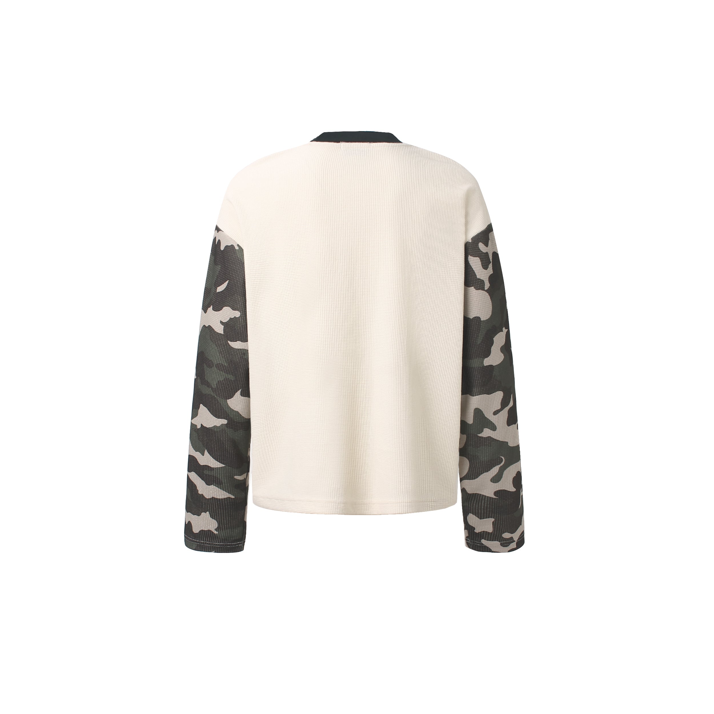 Omirad Camo Sleeve Graphic Waffle Long Sleeve