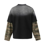 Omirad Layered Camo Sleeve Washed T-Shirt