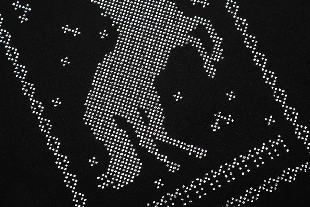 Omirad Rhinestone Horse Graphic T-Shirt