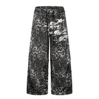 Omirad Leopard Patchwork Wide-Leg Pants