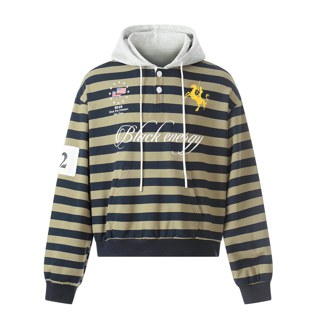 Omirad Striped Rugby Hoodie