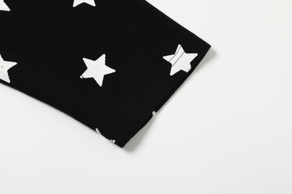 Omirad Star Raglan Waffle Long Sleeve Tee