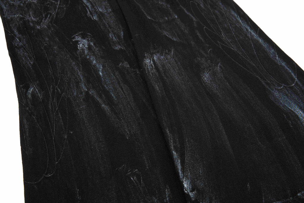 Omirad Washed Utility Flare Denim Jeans