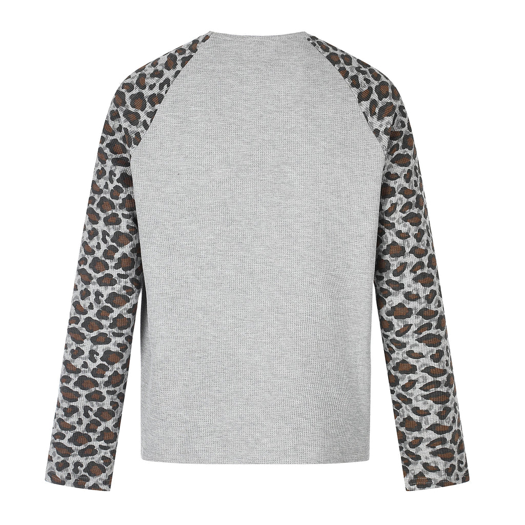 Omirad Leopard Raglan Long Sleeve Tee