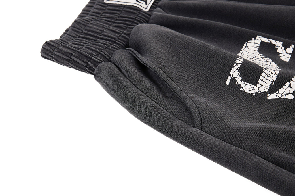 Omirad Cracked Logo Wide-Leg Sweatpants