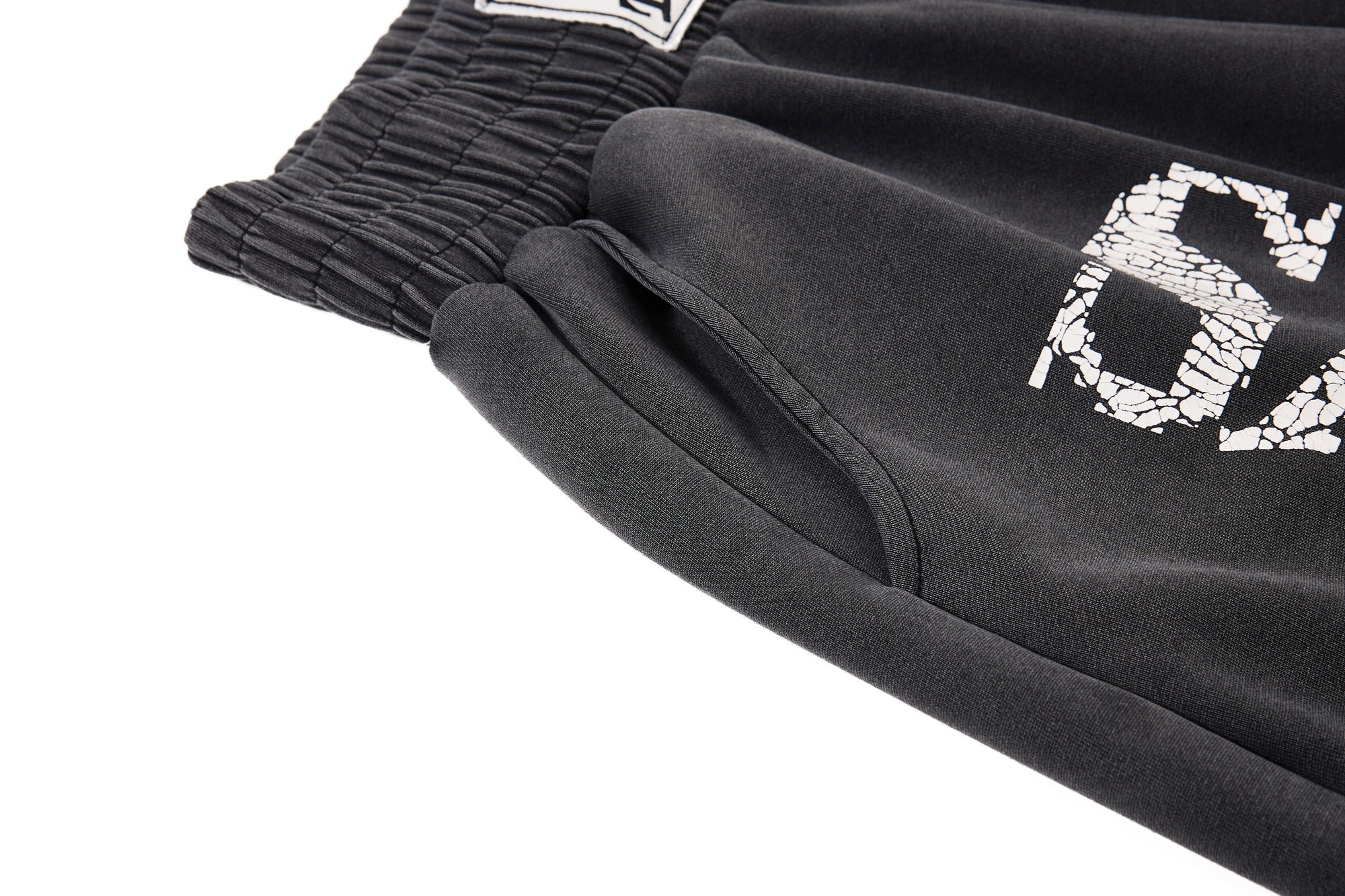 Omirad Cracked Logo Wide-Leg Sweatpants