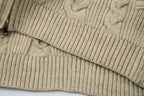 Omirad Cable Knit Zip-Up Sweater Jacket