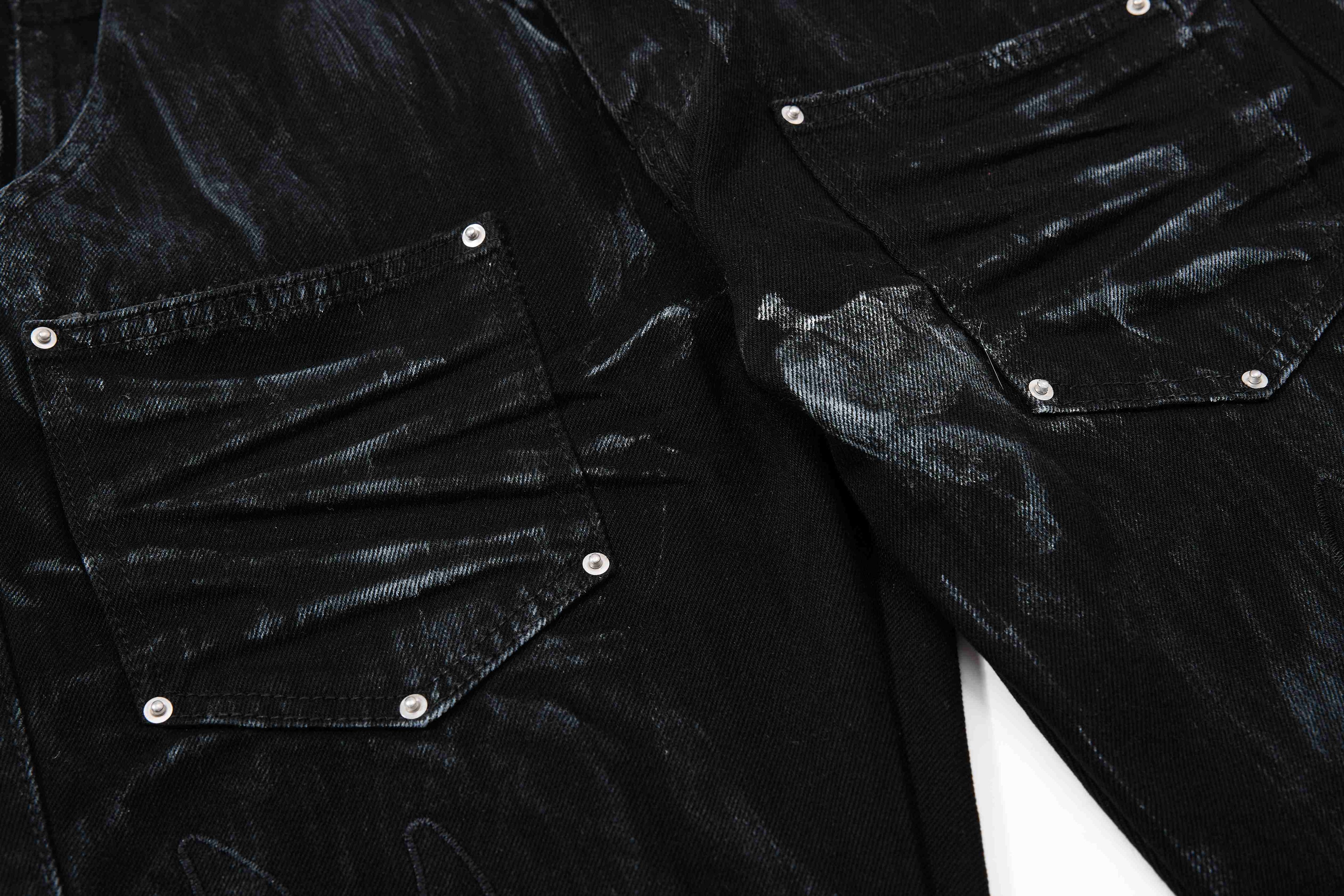 Omirad Washed Utility Flare Denim Jeans