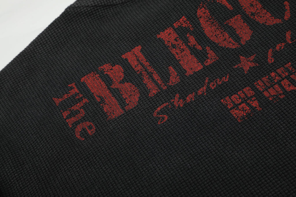 Omirad Vintage Graphic Waffle Long Sleeve Tee