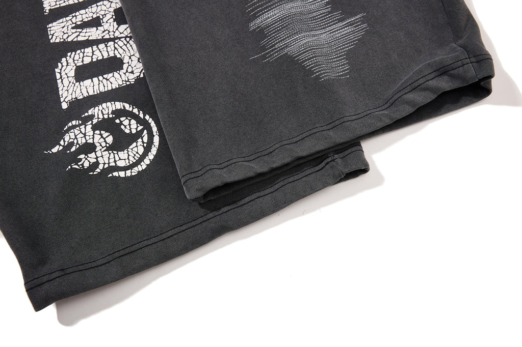 Omirad Cracked Logo Wide-Leg Sweatpants