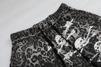 Omirad Leopard Patchwork Wide-Leg Pants