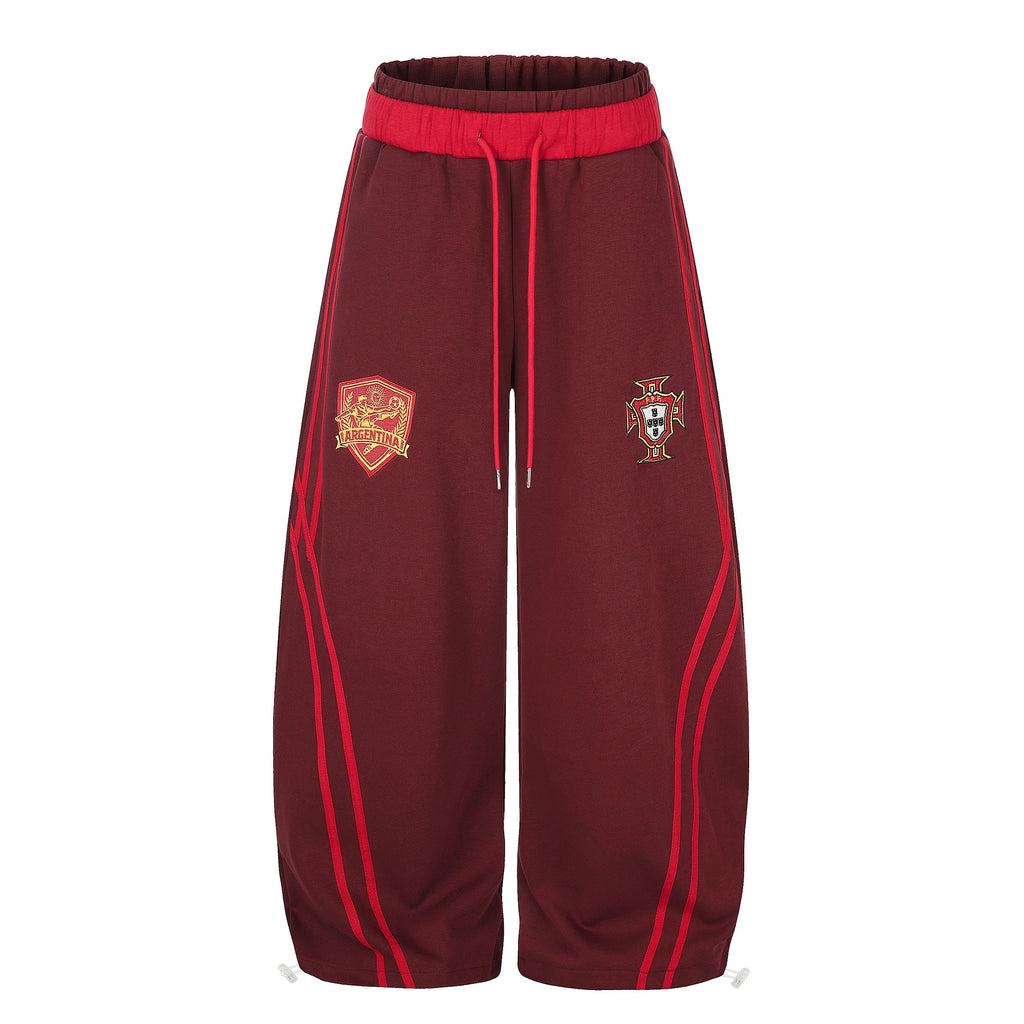 Omirad Soccer Crest Wide-Leg Track Pants
