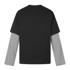 Omirad Layered Striped Long Sleeve T-Shirt