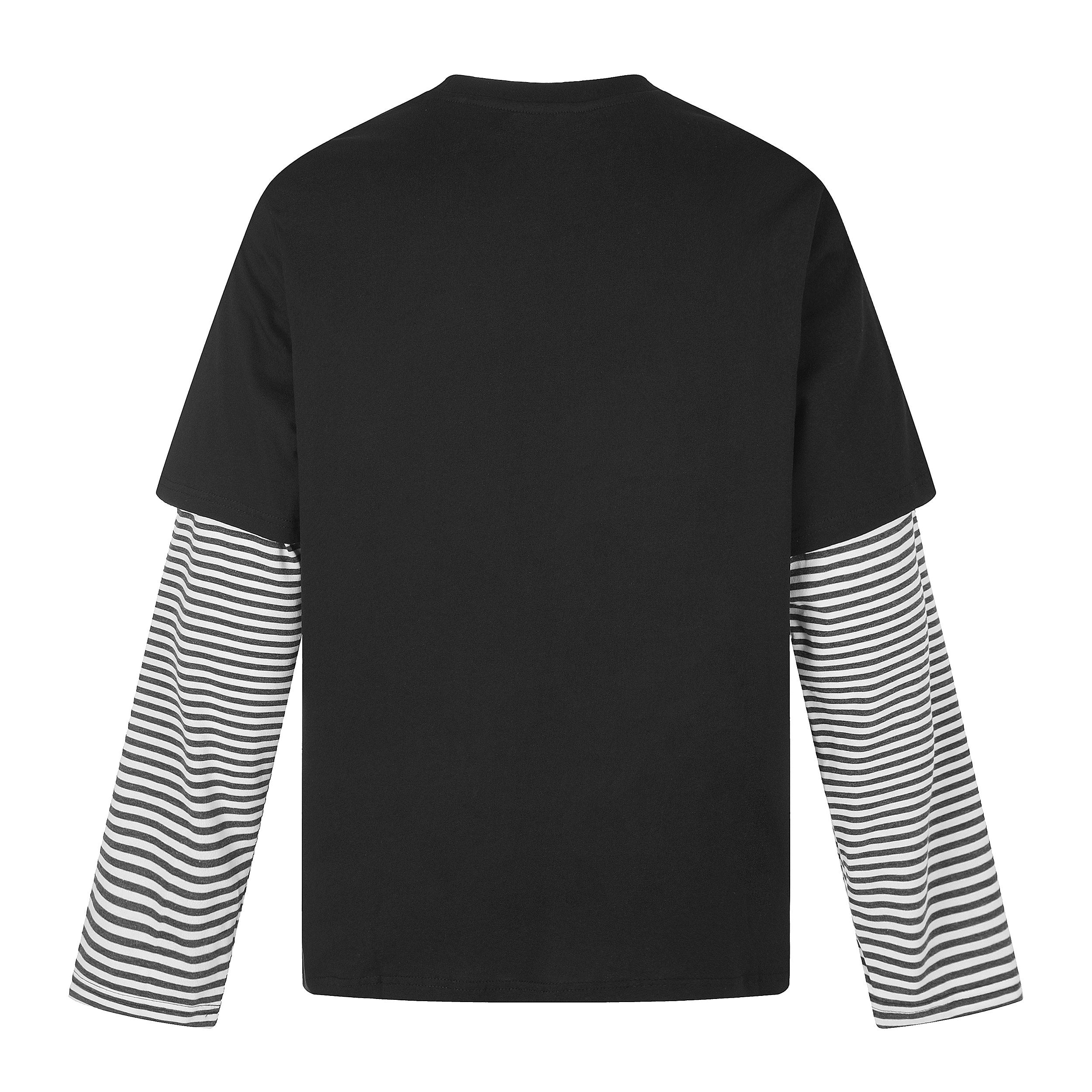 Omirad Layered Striped Long Sleeve T-Shirt