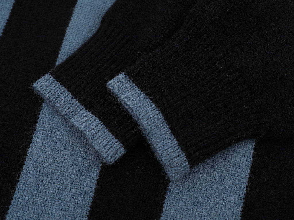 Omirad Striped Crest Knit Sweater