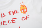 Omirad Flame Doodle Emotional Graphic Long Sleeve Tee