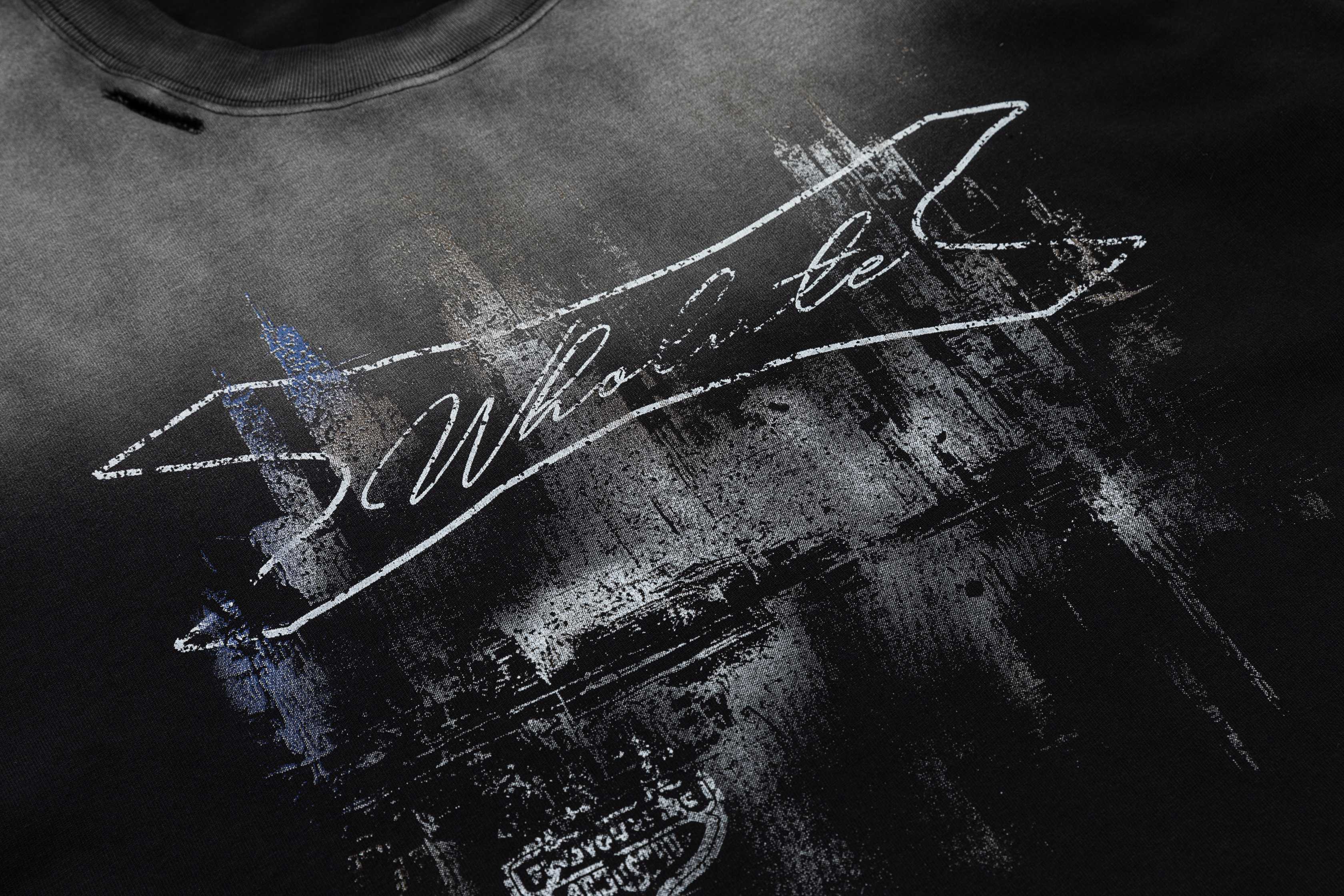 Omirad Layered Camo Sleeve Washed T-Shirt