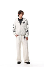 Omirad Cross Emblem Zip Hoodie