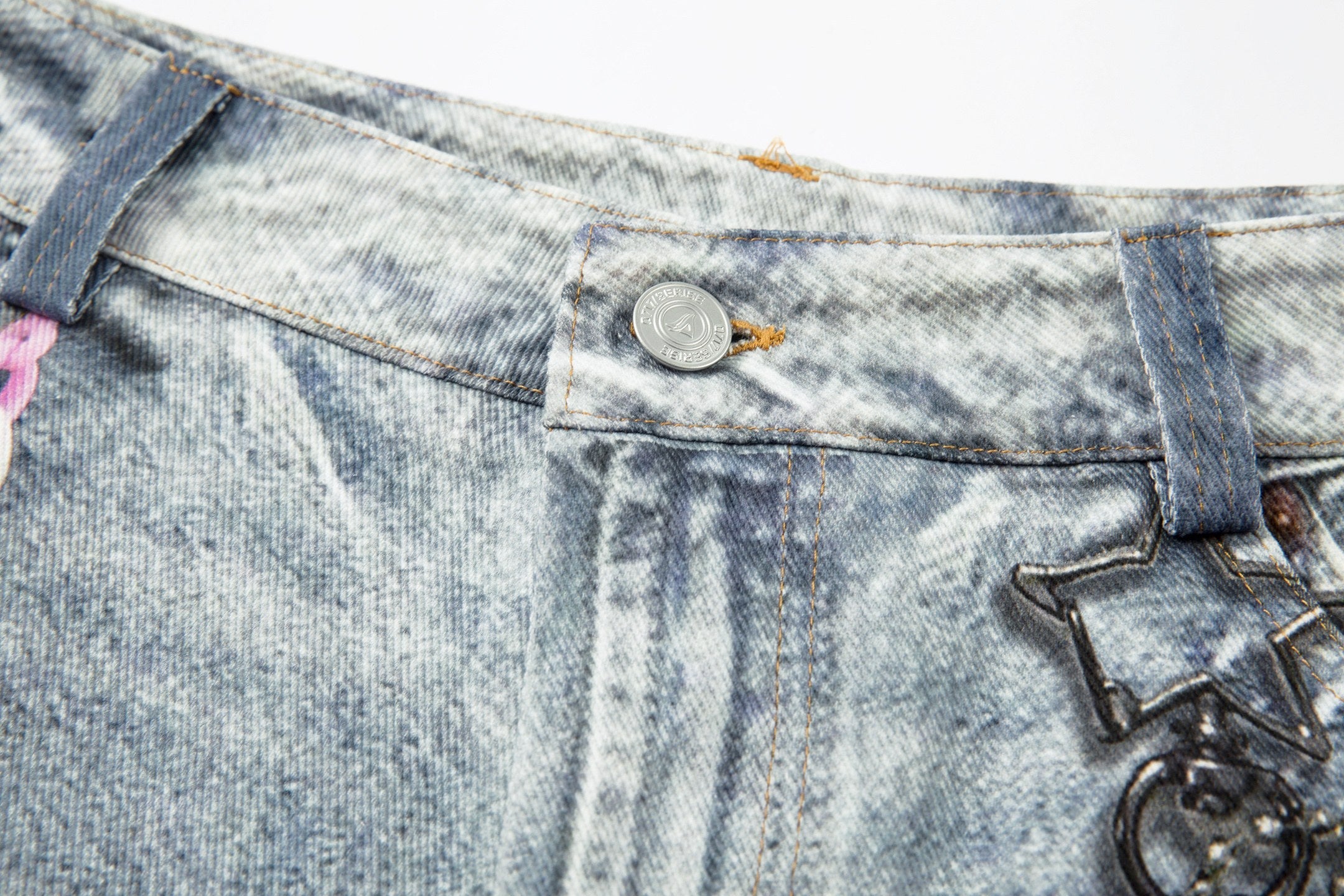Omirad “Vintage Charm Patch Denim Shorts