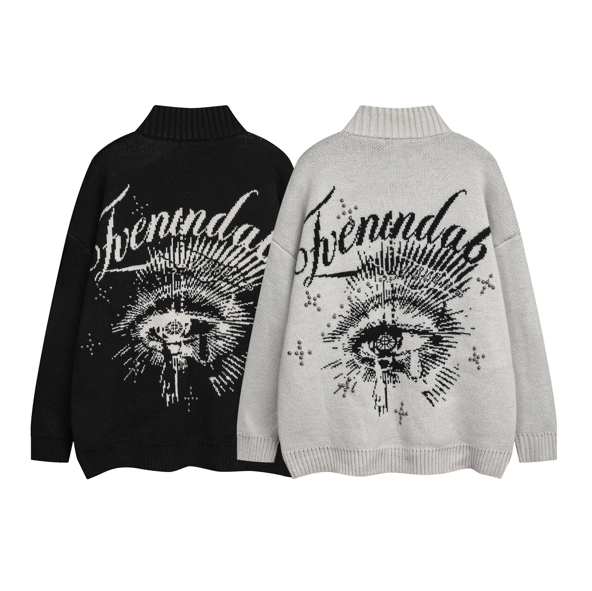 Omirad Eye Vision Knit Zip Cardigan