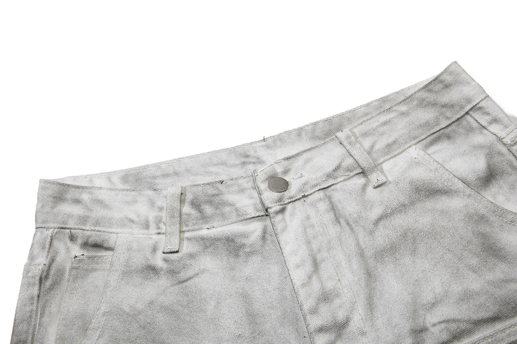 Omirad Washed Utility Flare Denim Jeans