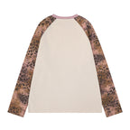 Omirad Leopard Raglan Long Sleeve Tee