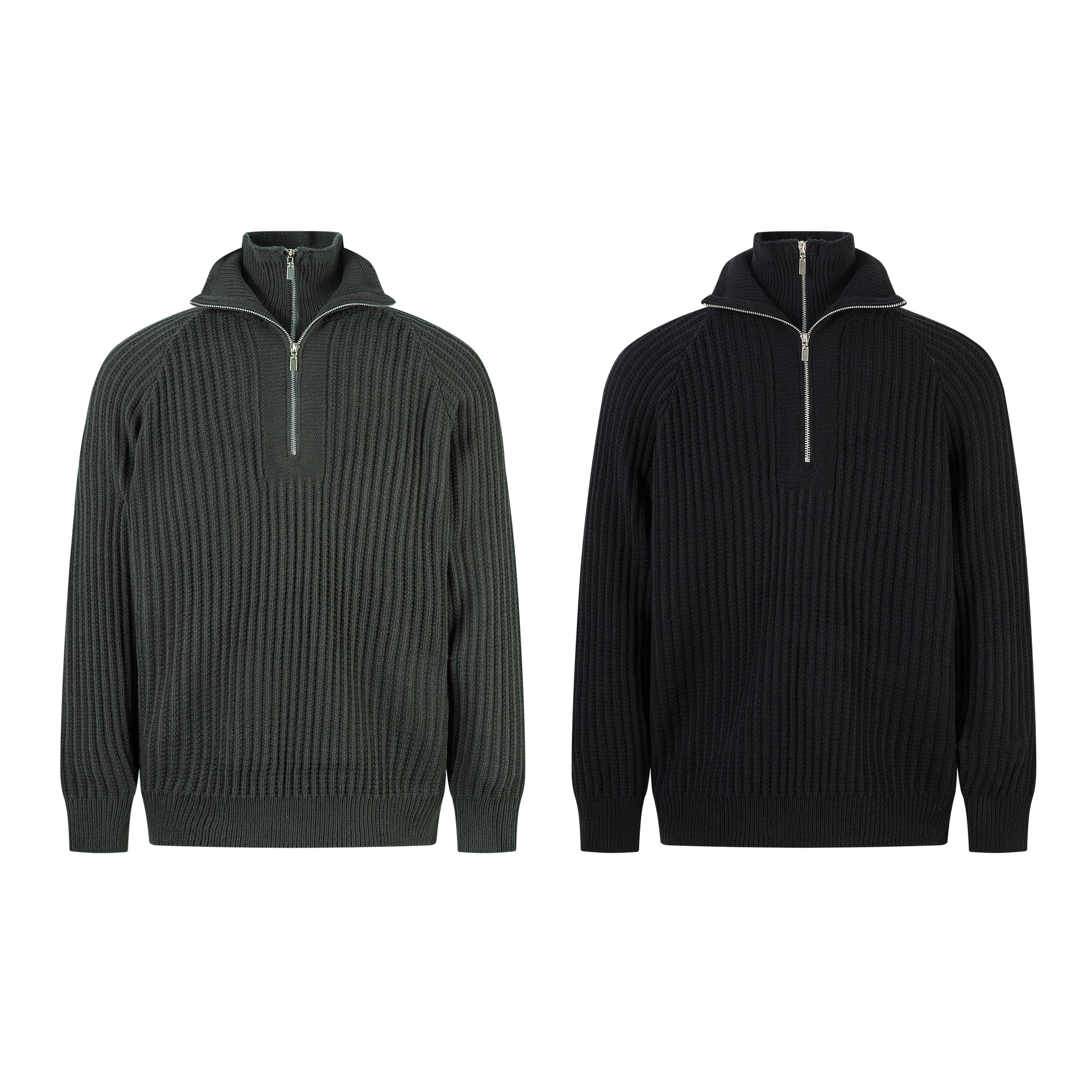 Omirad Minimalist Half-Zip Knit Sweater