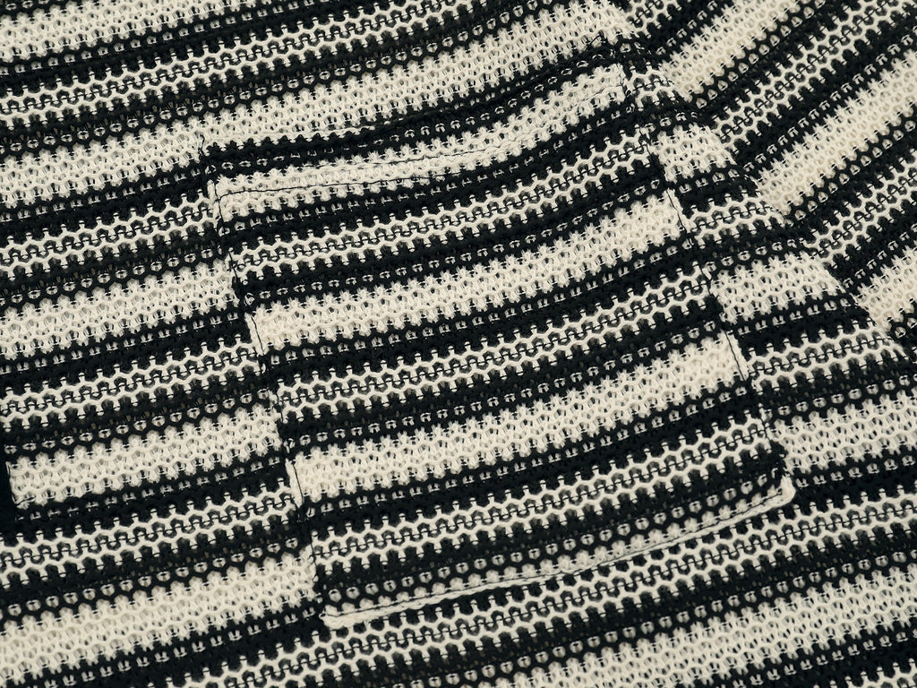Omirad Striped Knit Long-Sleeve Polo