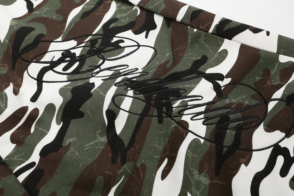 Omirad Camo Print Loose Shorts