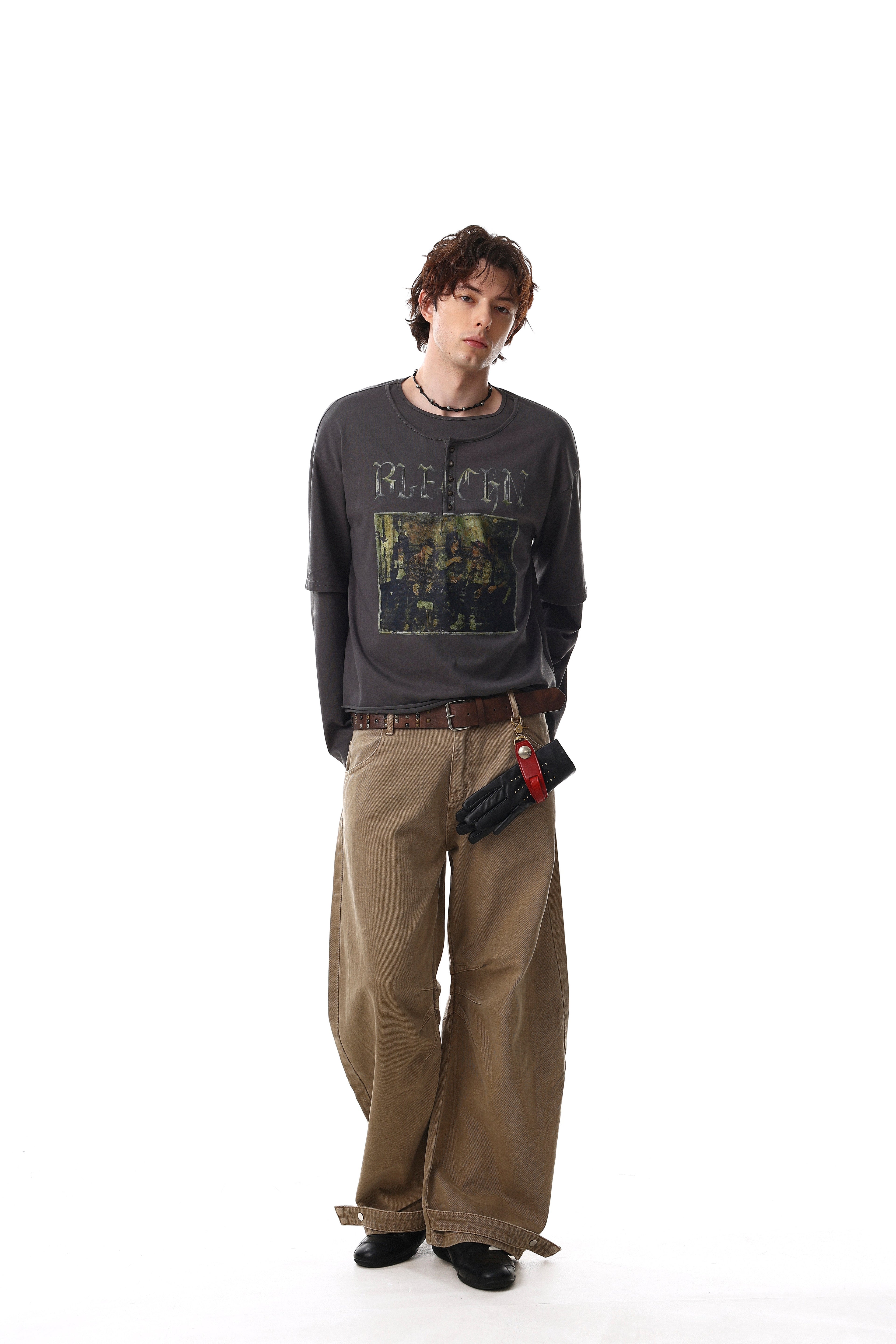 Omirad Layered Graphic Long Sleeve Tee