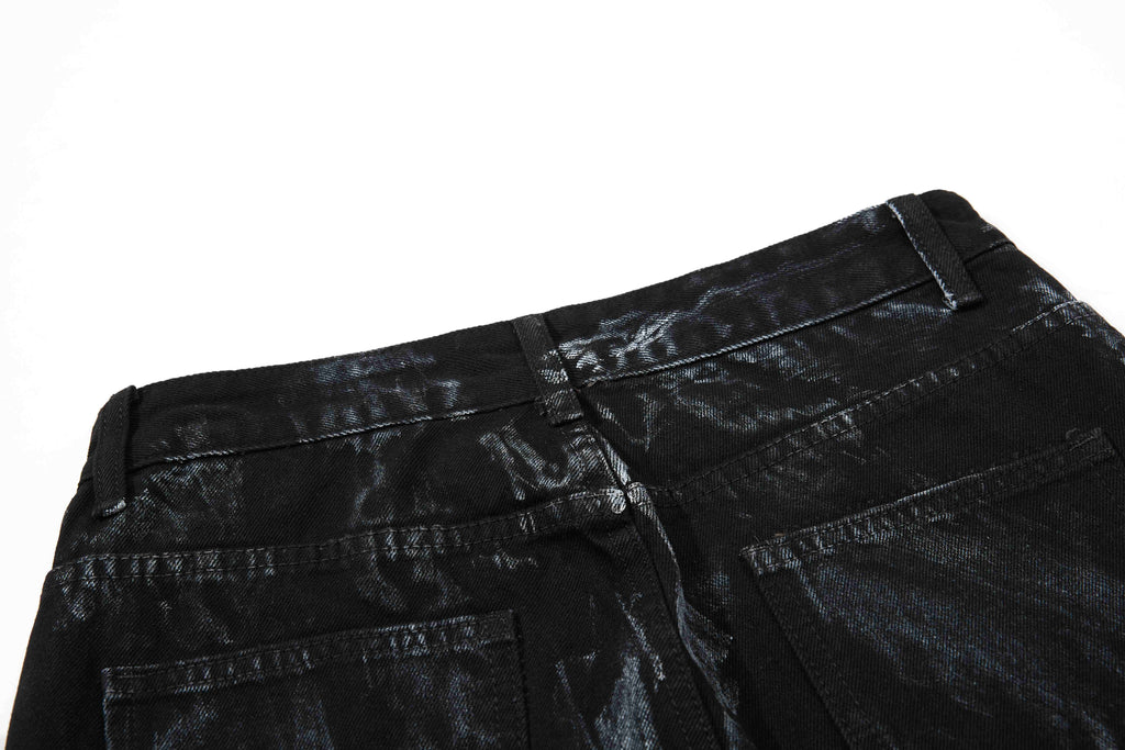 Omirad Washed Utility Flare Denim Jeans
