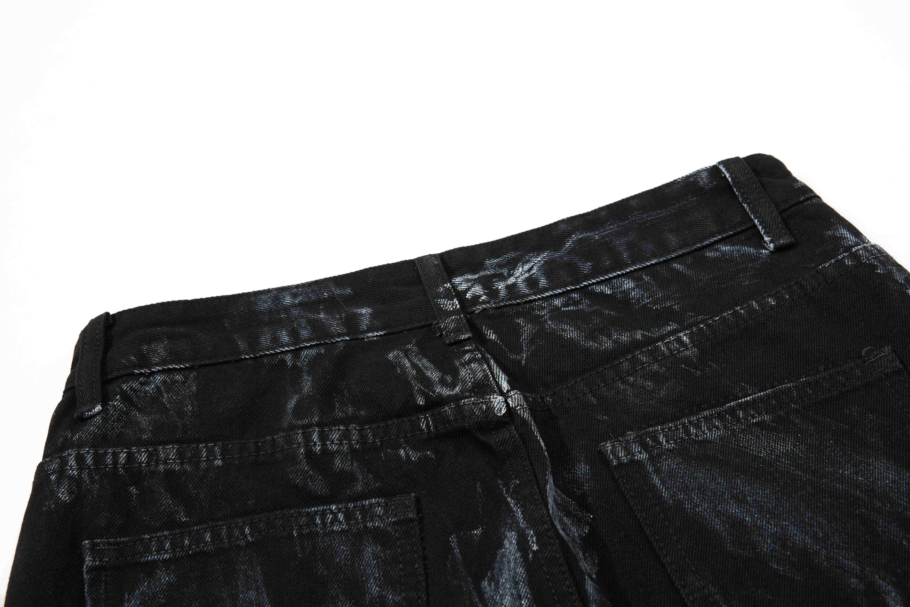 Omirad Washed Utility Flare Denim Jeans