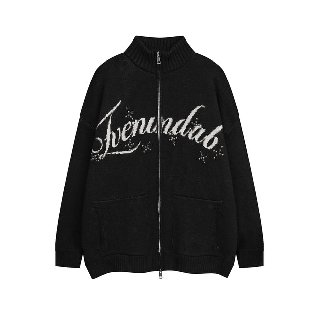 Omirad Eye Vision Knit Zip Cardigan Main Image