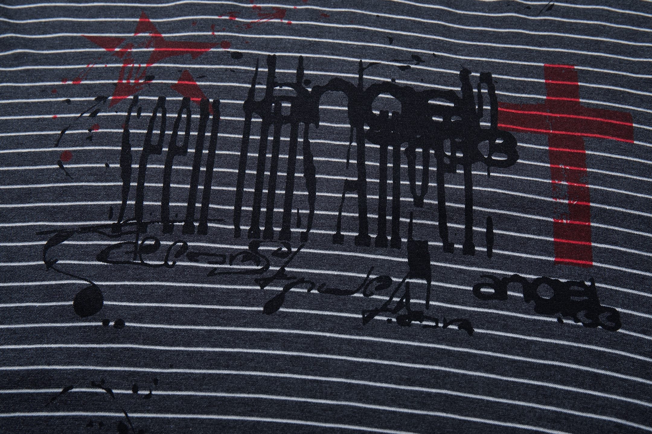 Omirad Striped Graphic Long Sleeve Tee