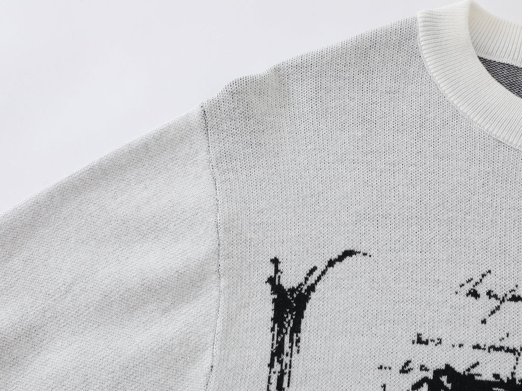 Omirad Gothic Cross Knit Sweater